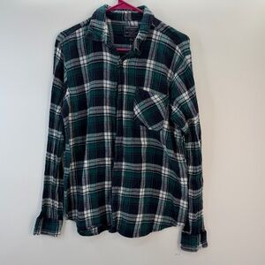 Jackson Hole Green Plaid Flannel Pullover Shirt | Men’s L